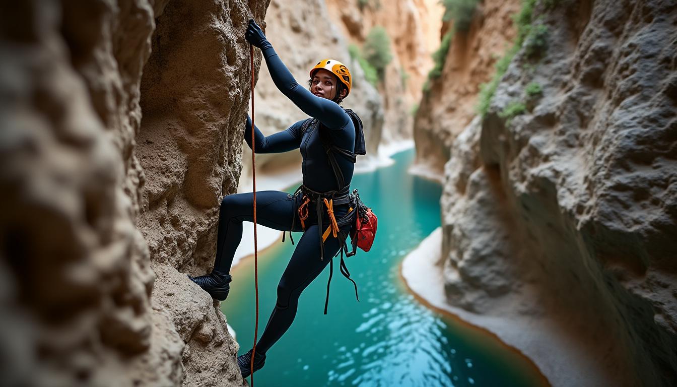 découvrez le canyoning extrême, une aventure palpitante réservée aux confirmés ! plongez au cœur de paysages à couper le souffle, dévalez des cascades, et domptez des cours d'eau tumultueux. préparez-vous à une expérience inoubliable pleine de sensations fortes, entouré de professionnels qui veilleront à votre sécurité. oserez-vous relever le défi ?